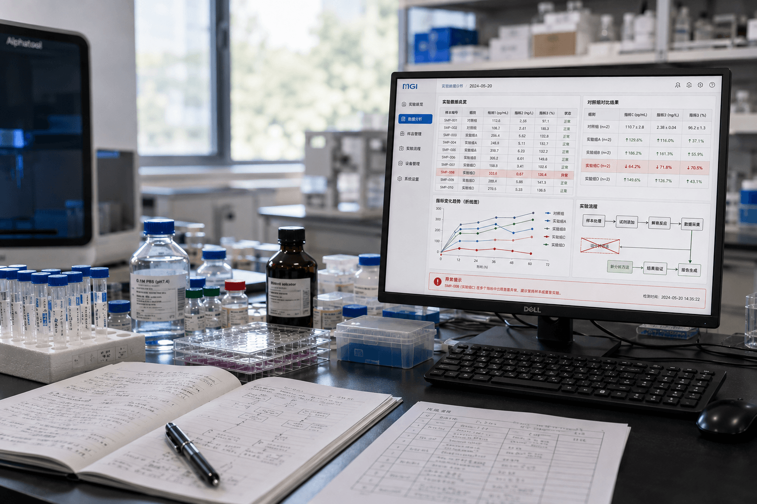 Experimental coding workstation and laboratory data interface